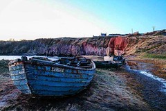 Beautiful Wreck Rustic boats and lime kilns at Boddin Point. Like the colours and textures of the boats and coastline. Will have to return for sunrise or a dreamy star shot. ☺ #boatwreck #boat #vintage #old #rustic #beautiful #charm #coastline #angus #b