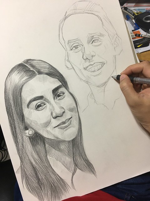 Took me many hours to complete this couple portraits.....