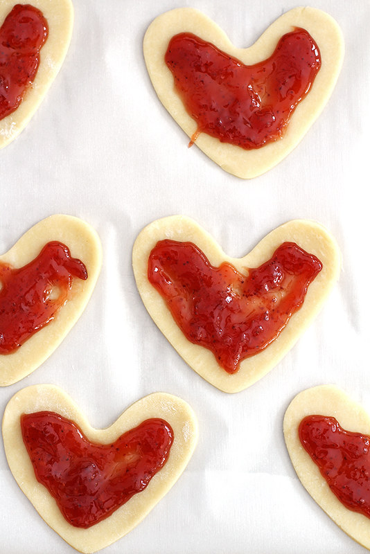 Heart-Shaped Strawberry Pop Tarts | www.girlversusdough.com @girlversusdough