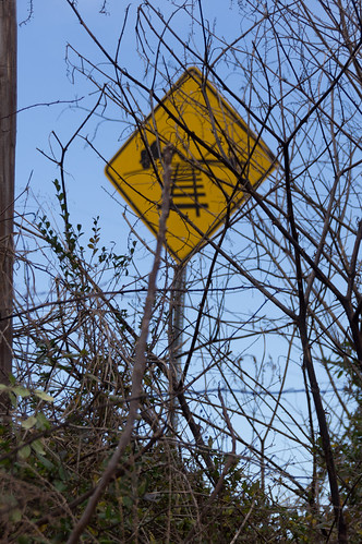 Leftover railroad sign