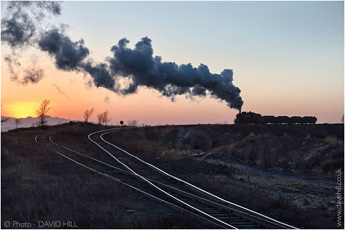 china sunset train mine steam locomotive coal tipping sy spoil davidhill fuxin