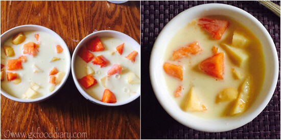 Fruits Custard Recipe for Toddlers and Kids - step 5