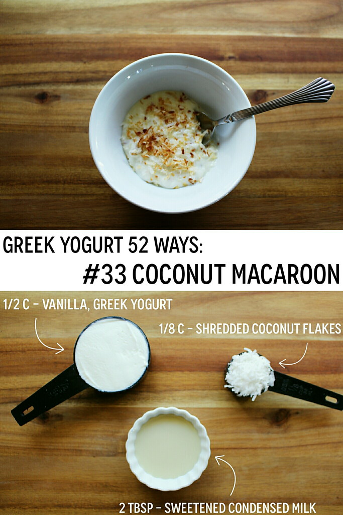 greek yogurt 52 ways: # 33 coconut macaroon