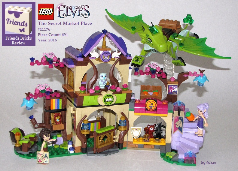 ✅Elves Secret Market Place Legoingly Dragon 691pcs Kid Gift 41176 Building Block 