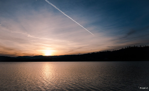 sunset france soleil lac jura remoray