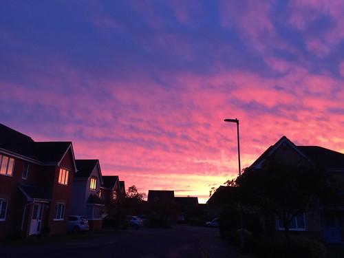 morning sky sunrise fire dawn early cambridgeshire iphone
