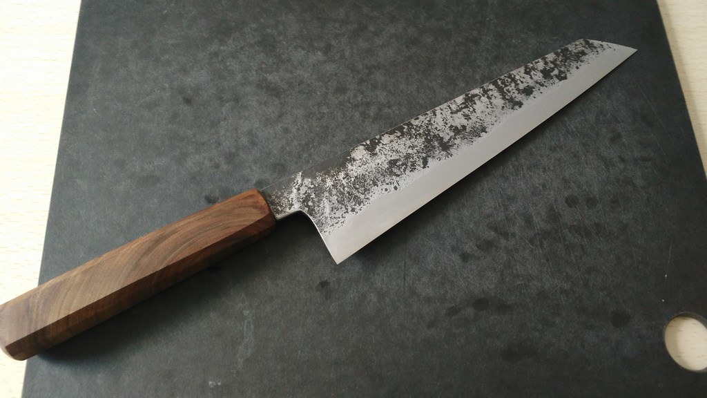 Couteau à saumon et jambon alvéolé et bout rond 30 cm - Tom Press