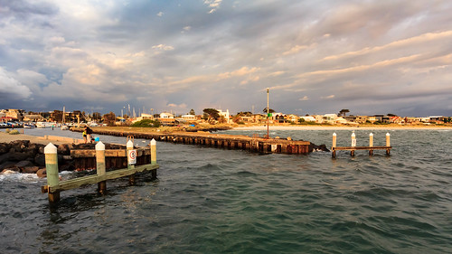 sea water clouds outside outdoors coast pier harbour jetty scapes portphillipbay