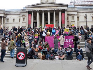 Refugees welcome: rally in Trafalgar Square, Mar. 19, 2016