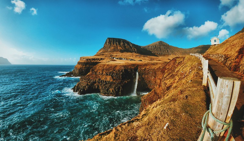 The Amazing Waterfall at Gásadalur, Faroe Islands