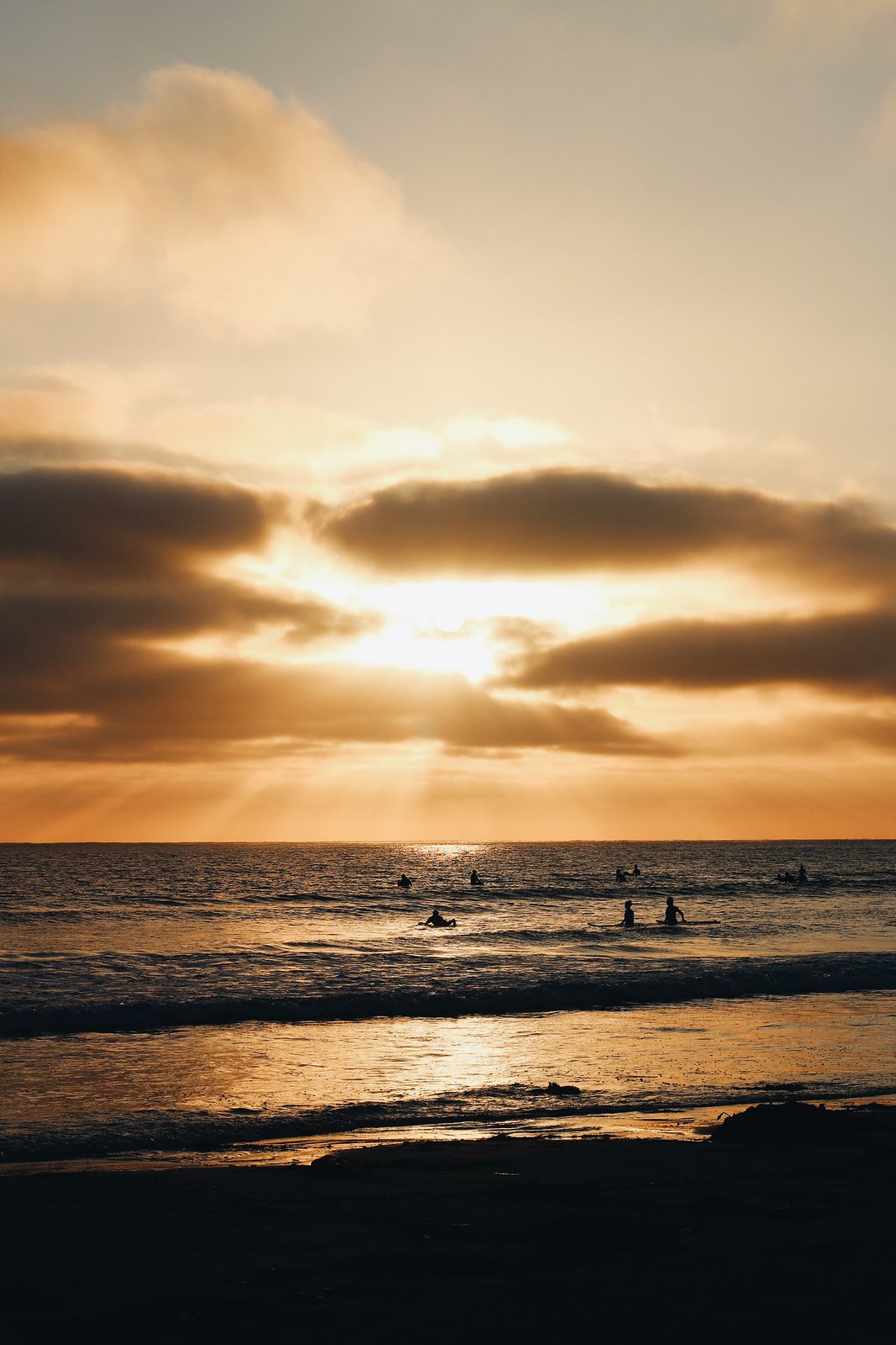 Sonnenuntergang in San Diego am Strand