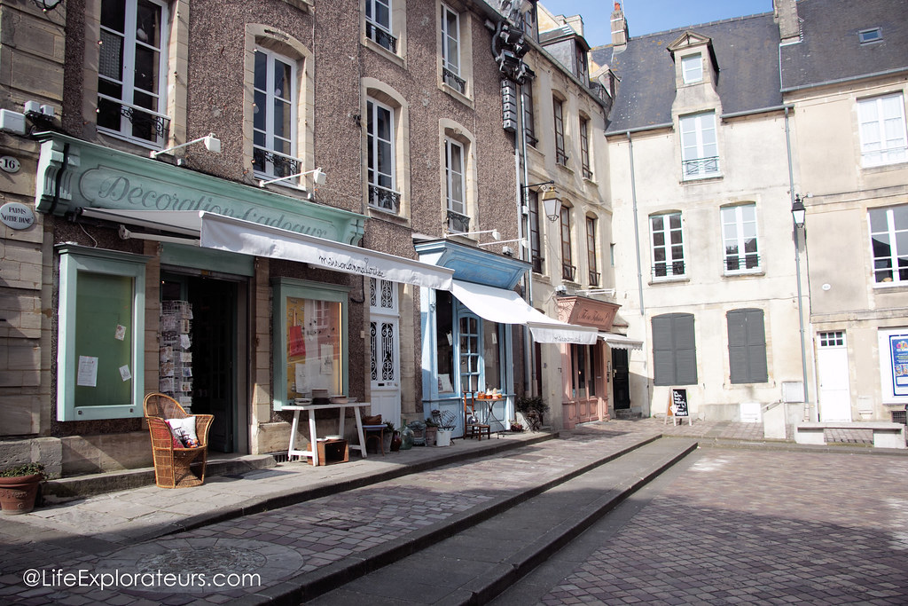 Shops in the streets of Bayeux