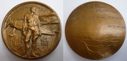 1977 Charles Lindbergh Medal by Peltier