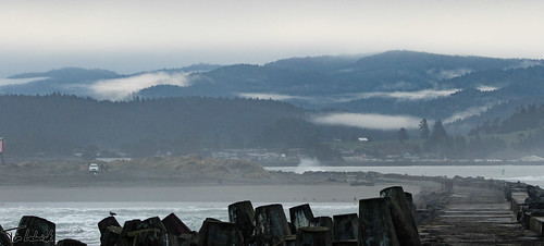 humboldtbay california wave fog jetty ocean landscape mountain samoa unitedstates us flickr