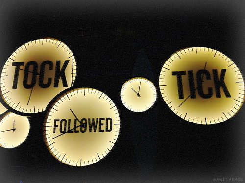 Tick followed tock followed tick