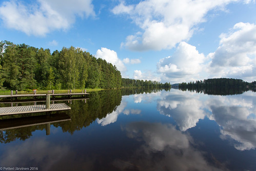 summer lake reflection finland fi iitti kymenlaakso