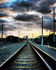 Lines from the city #maylands #perth #perthlife #perthisok #icwest  #westisbest #thisiswa #iphoneonly #clouds  #australiagram #trainline #sunset #iphone6