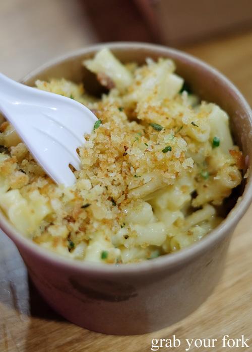 Mac 'n' cheese with bacon at Thirsty Bird, Potts Point