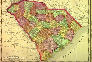 1895 Map of South Carolina