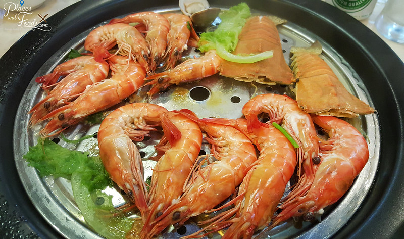 kungfu steam seafood restaurant in sunway steamed prawns