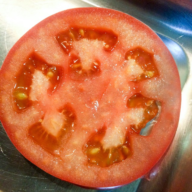 トマトの水気を切ったところ