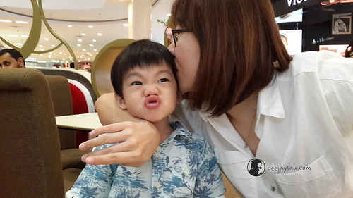 Lucas With His Multi Expression Together With Mummy