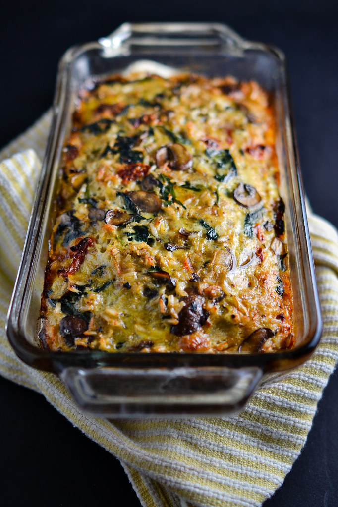 Mushroom, Spinach, and Brown Rice Loaf | Things I Made Today
