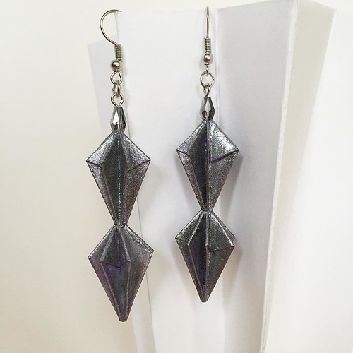Origami Silver Earrings by Nicole Lopez Mendendez