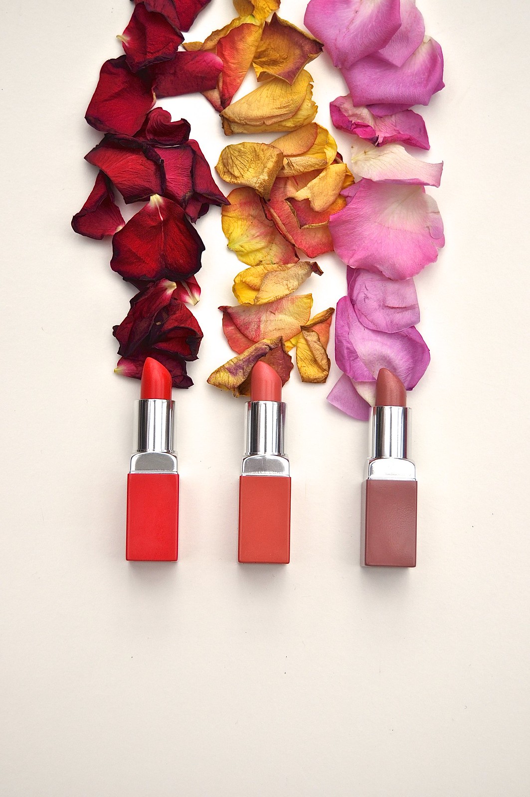 Clinique Lip Pop lipstick in Nude, Cherry and Melon 4