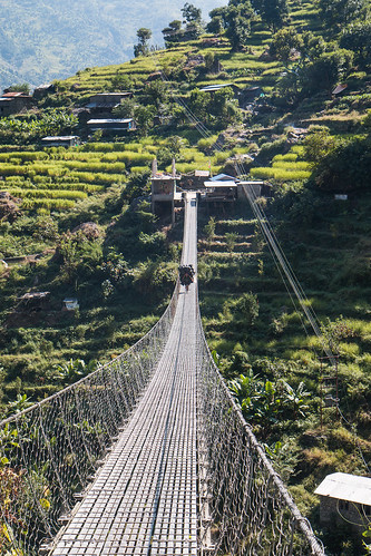 bridge nepal himalaya lapu westernregion lapubesi manaslucircuit mountainkingdoms