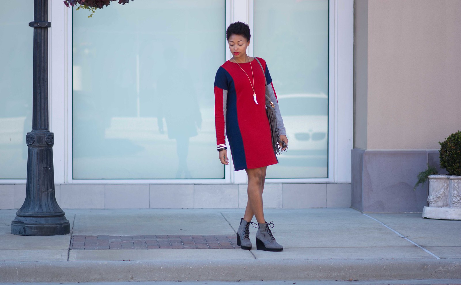how to wear ankle boots with a dress
