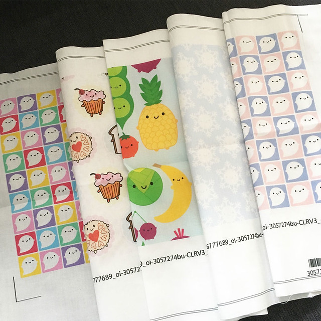 My Spoonflower swatches arrived and they printed perfectly! Nice to have some new designs in my store - it's been a while.