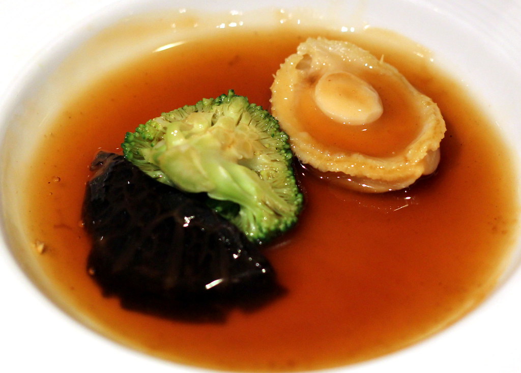 Spices Cafe Harvest of the Sea Buffet Braised Baby Abalone with Broccoli and Mushroom
