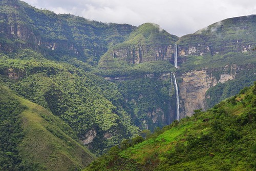 mountain peru southamerica landscape waterfall valley gorge cloudforest gocta northernandes 774mhigh