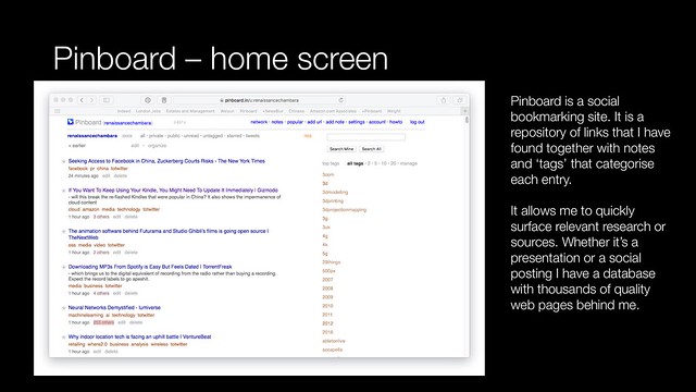 Pinboard - home screen