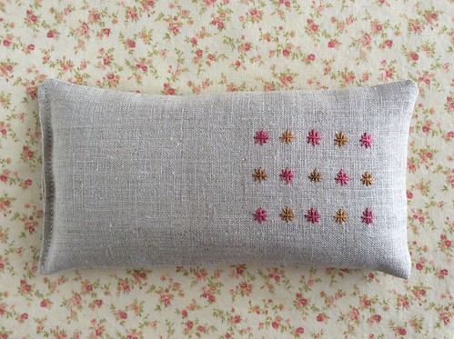 Embroidered linen lavender eye pillows