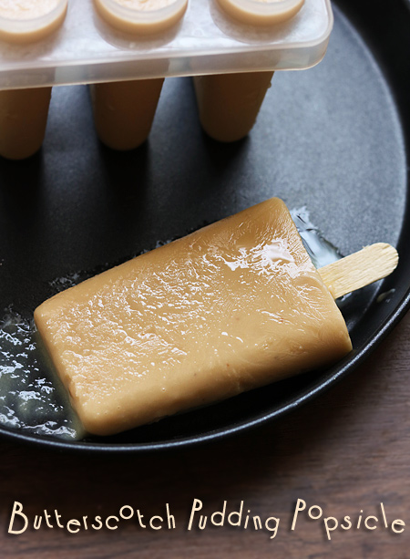 Butterscotch Pudding Popsicles Recipe - Sharmis Passions