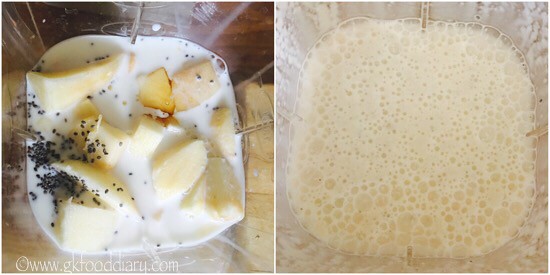Apple Banana Milkshake Recipe for Babies, Toddlers and Kids - step 2