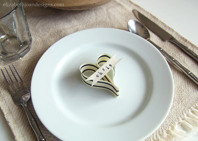 Place Setting Heart Place Card
