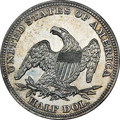 1838-O Capped Bust Half Dollar reverse