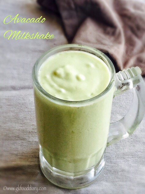 Avocado Milkshake Recipe for Babies, Toddlers and Kids