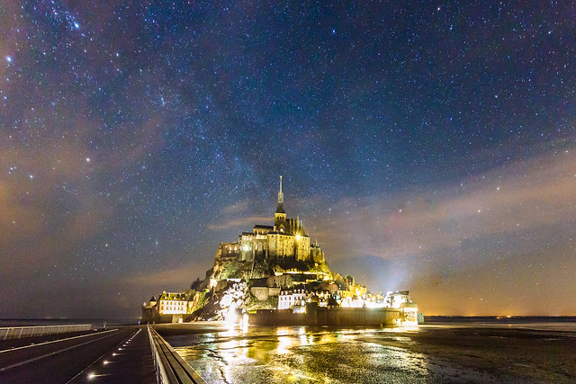 Mont Saint-Michel under the Milky Way