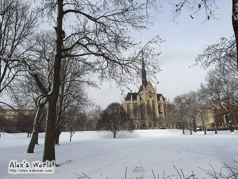 Heinz Memorial Chapel in the snow - Pittsburgh