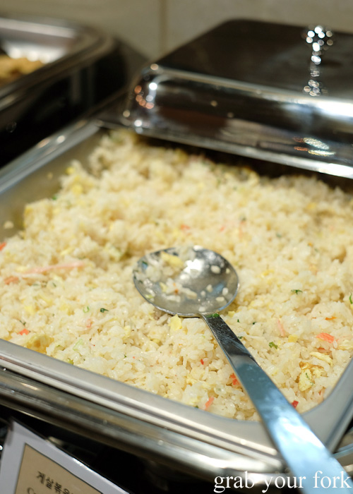 Crab fried rice at the all you can eat Korean lunch buffet at The Bab, Haymarket