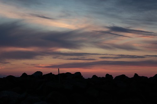 Il tramonto dalla spiaggia