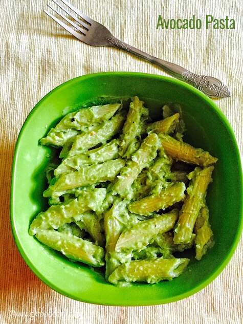 Avocado Pasta Recipe for Babies, Toddlers and Kids