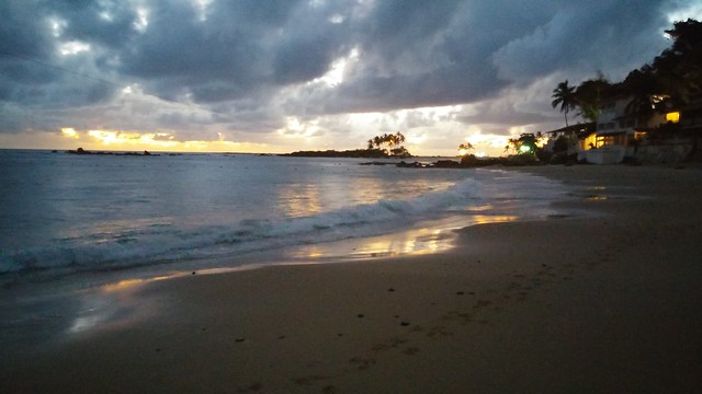 Sunrise on a beach in Salvador