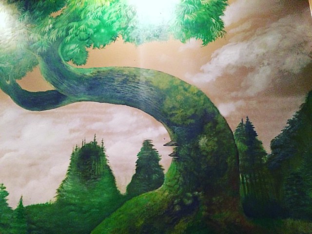 Mural at the sushi restaurant 💚