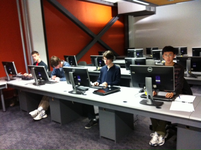 IOI team members busy cramming algorithms