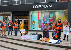 Norwich Junior Doctors showing CPR to the public outside on The Haymarket Norwich A3